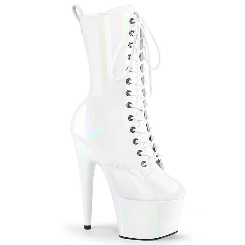 Pleaser Adore-1040WR-HG Women\'s Heels Boots White | NZ GMBHCS