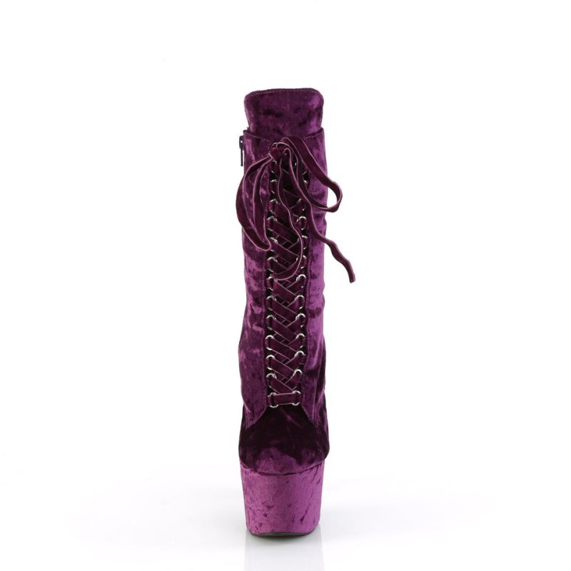 Pleaser Adore-1045VEL Women's Heels Boots Purple | NZ EDRYFZ