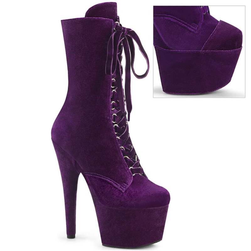 Pleaser Adore-1045VEL Women\'s Heels Boots Purple | NZ EDRYFZ