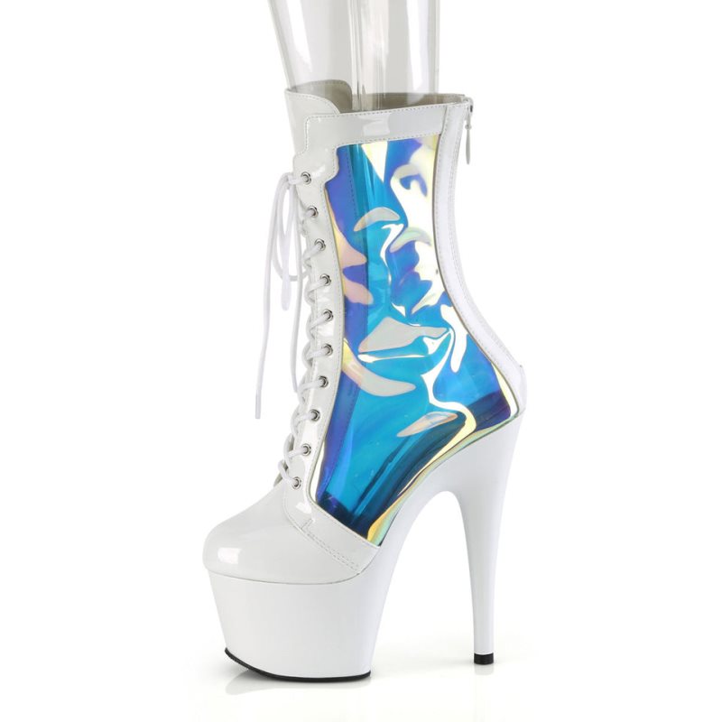 Pleaser Adore-1047 Women's Heels Boots White | NZ XQOCLW