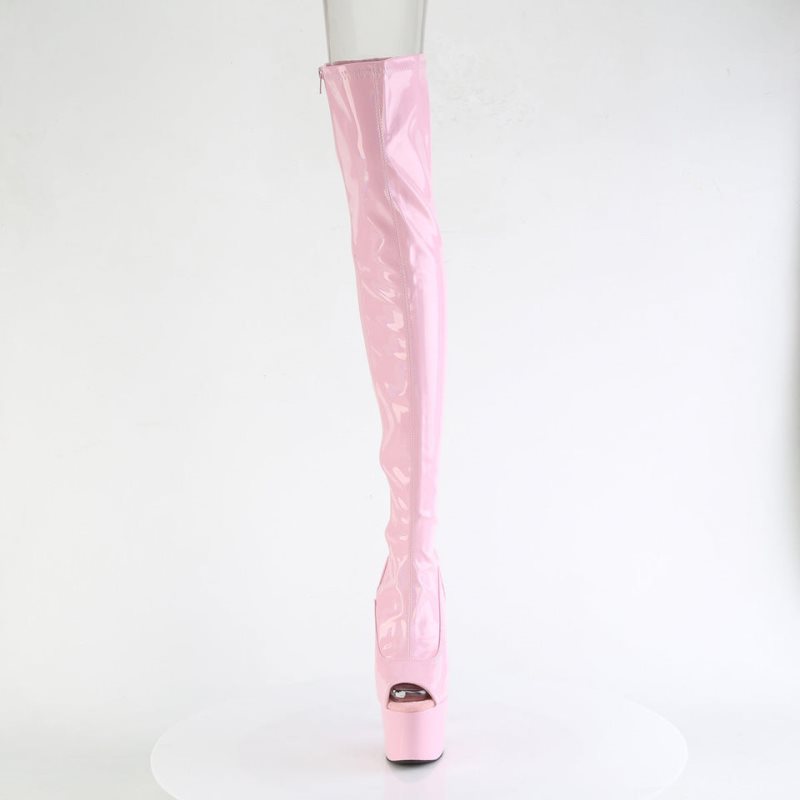 Pleaser Adore-3011HWR Women's Thigh High Boots Pink | NZ BAEQJI