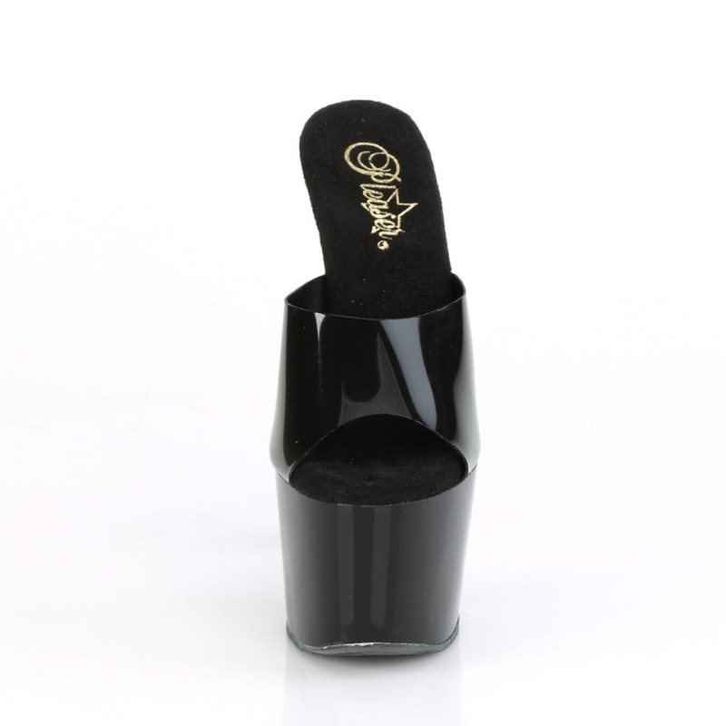 Pleaser Adore-701N Women's Platform Slides Black | NZ CRLOFH