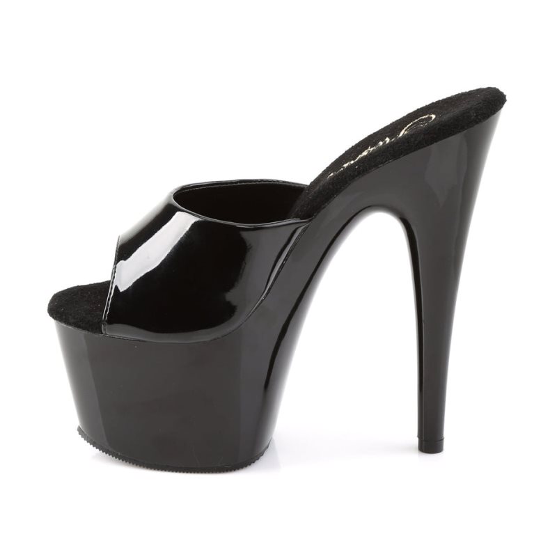 Pleaser Adore-701 Women's Platform Slides Black | NZ TPDCJK