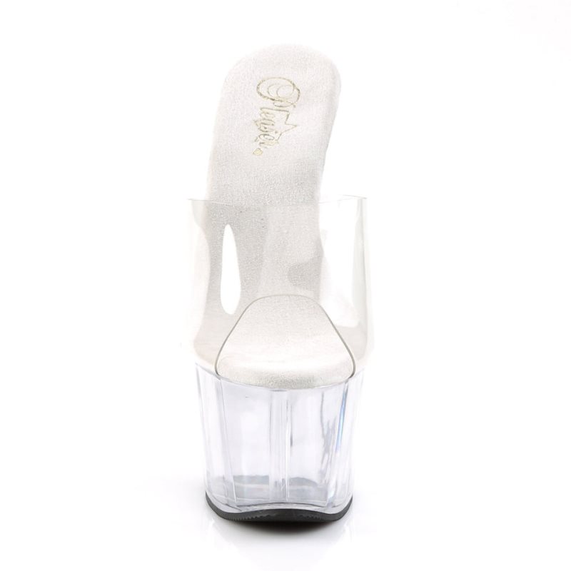 Pleaser Adore-701 Women's Platform Slides Clear | NZ SVTJRP