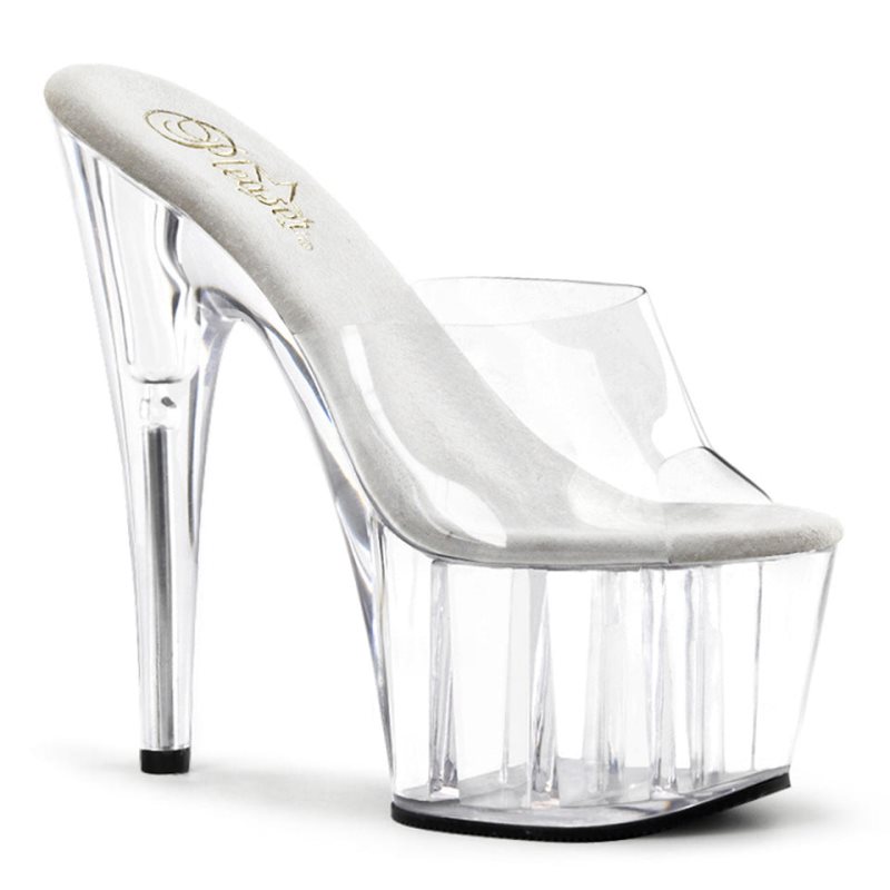 Pleaser Adore-701 Women\'s Platform Slides Clear | NZ SVTJRP