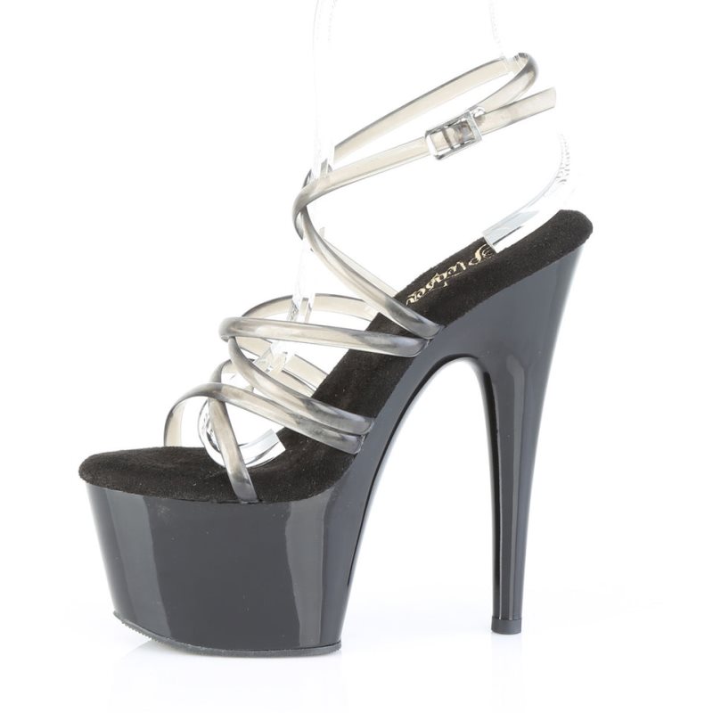 Pleaser Adore-706 Women's Platform Heels Sandals Black | NZ DJCMAY