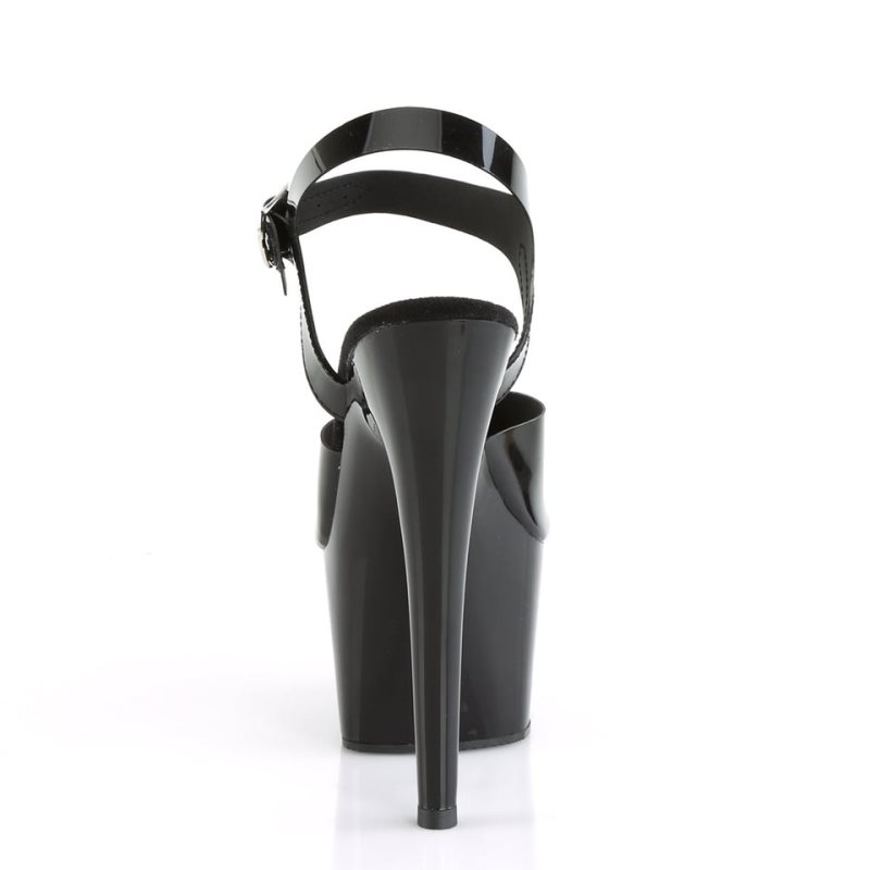 Pleaser Adore-708N Women's Platform Heels Sandals Black | NZ YTCPSM