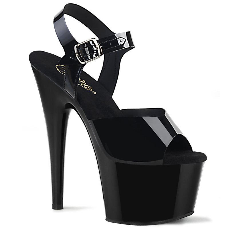 Pleaser Adore-708N Women\'s Platform Heels Sandals Black | NZ YTCPSM