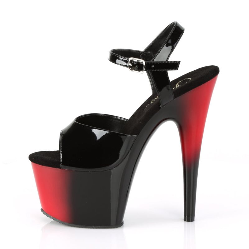 Pleaser Adore-709BR Women's Platform Heels Sandals Black | NZ RDQCAN