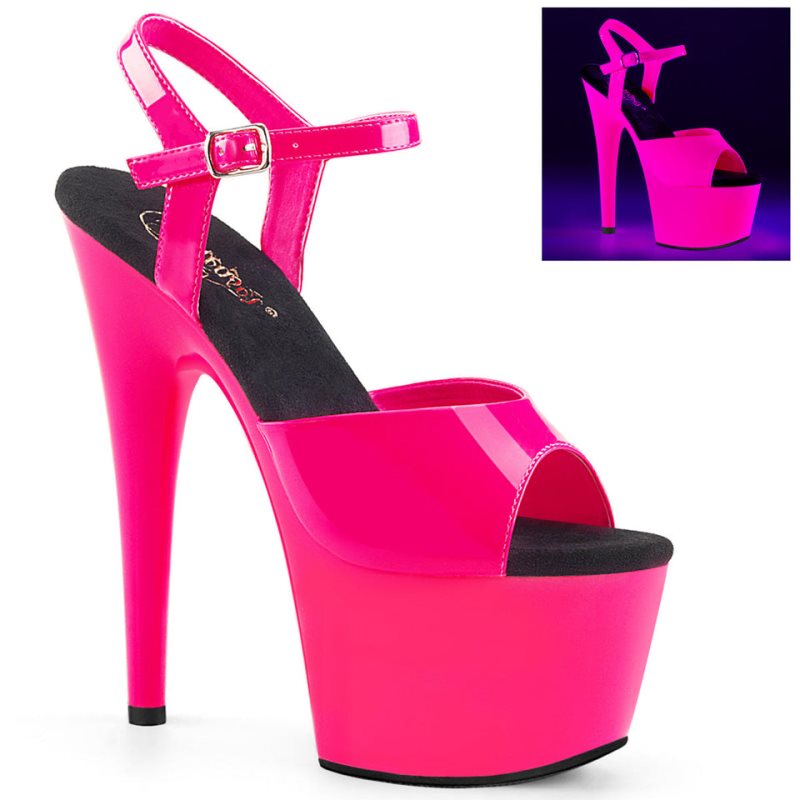 Pleaser Adore-709UV Women\'s Platform Heels Sandals Pink | NZ RVCAXO