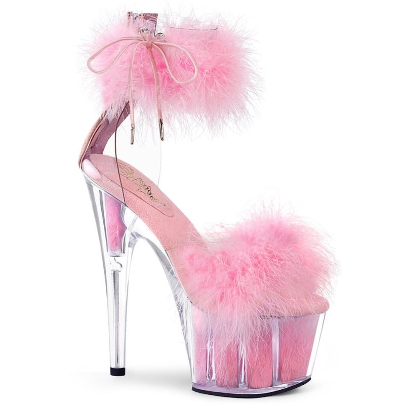 Pleaser Adore-724F Women\'s Platform Heels Sandals Pink | NZ GIEFOV