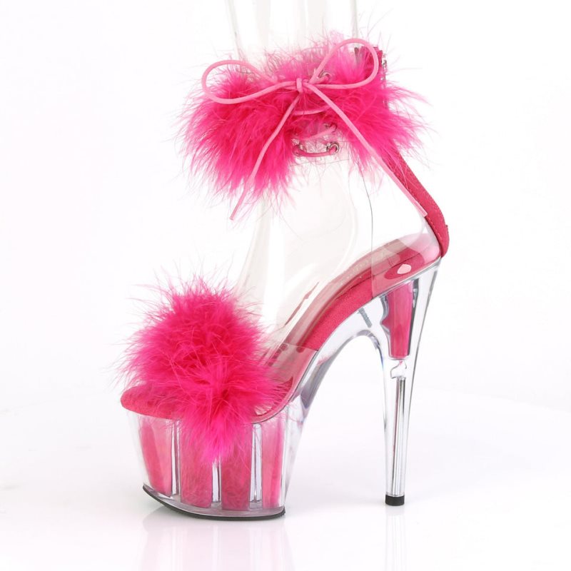 Pleaser Adore-724F Women's Platform Heels Sandals Pink | NZ HWEJNX