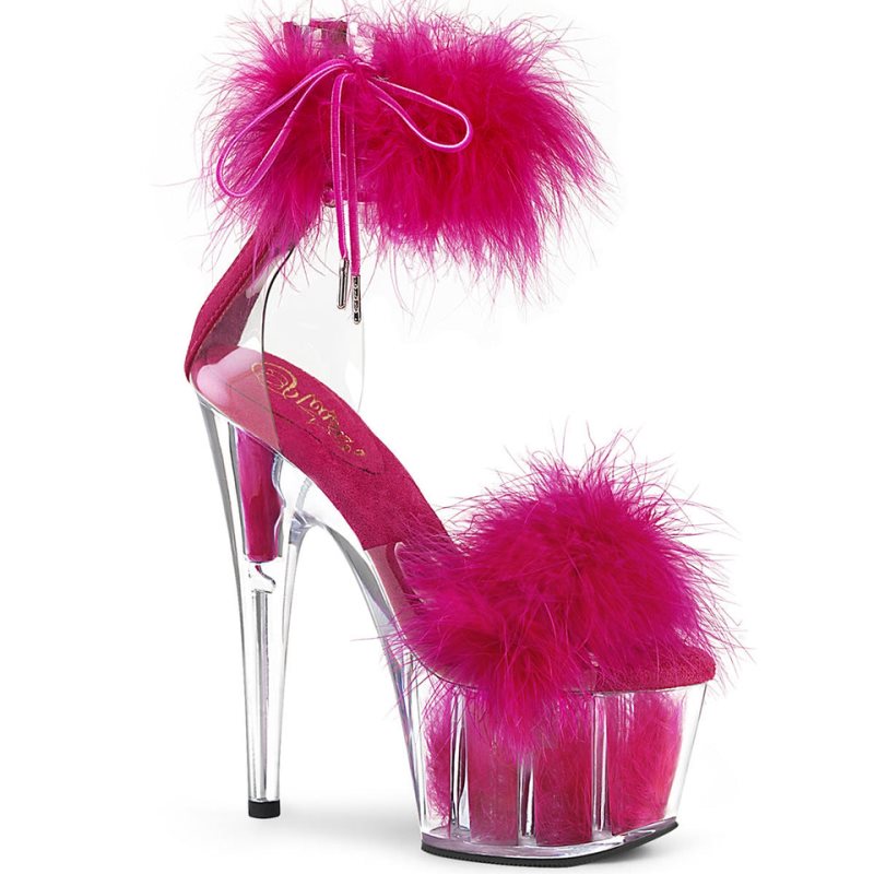 Pleaser Adore-724F Women\'s Platform Heels Sandals Pink | NZ HWEJNX