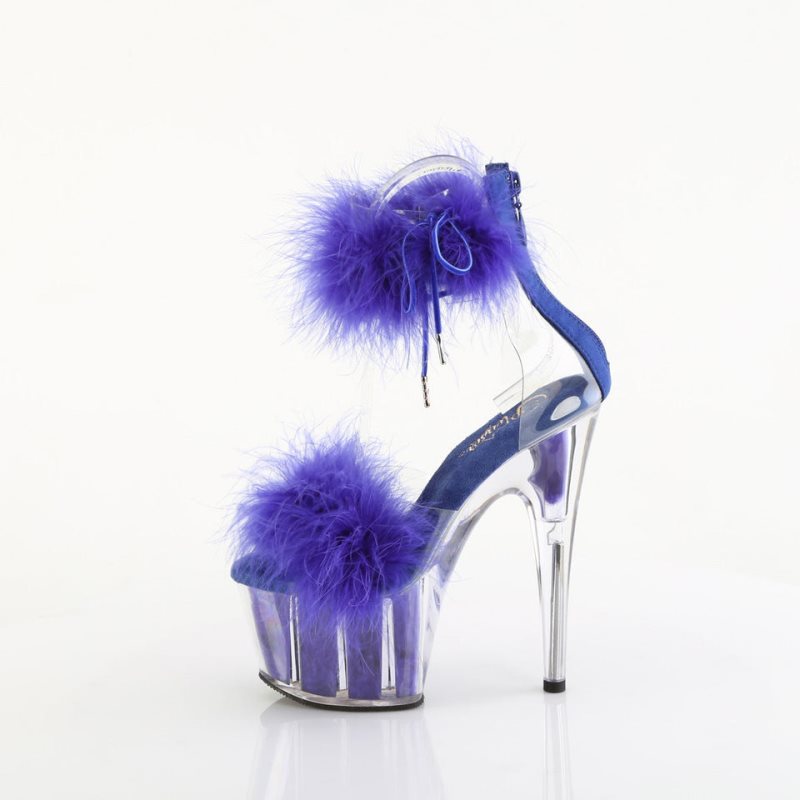 Pleaser Adore-724F Women's Platform Heels Sandals Blue | NZ AKCTDG