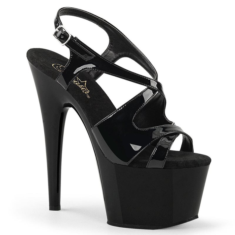 Pleaser Adore-730 Women\'s Platform Heels Sandals Black | NZ LOWKJP