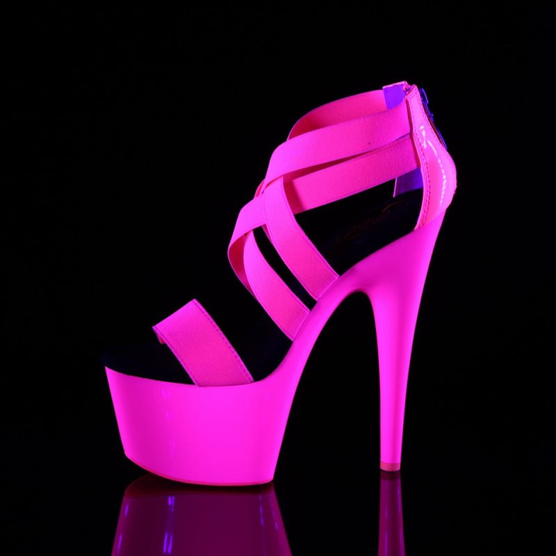 Pleaser Adore-769UV Women's Platform Heels Sandals Pink | NZ VKESXR