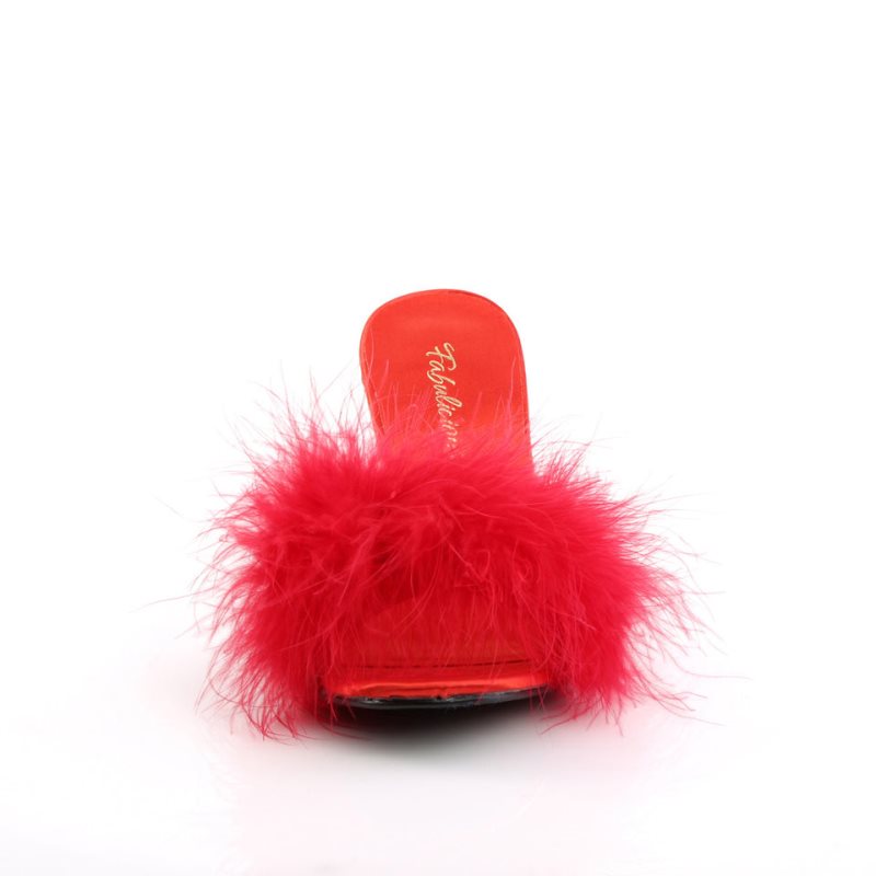 Pleaser Amour-03 Women's Slides Red | NZ MPRUFJ