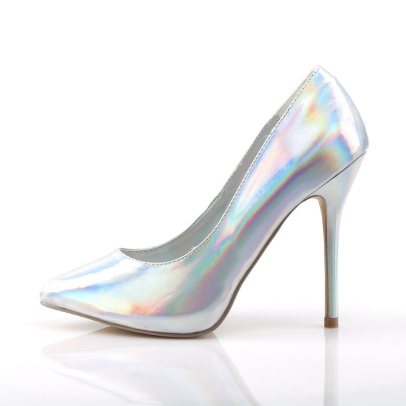 Pleaser Amuse-20 Hologram Women's Pumps Silver | NZ XRUYZW