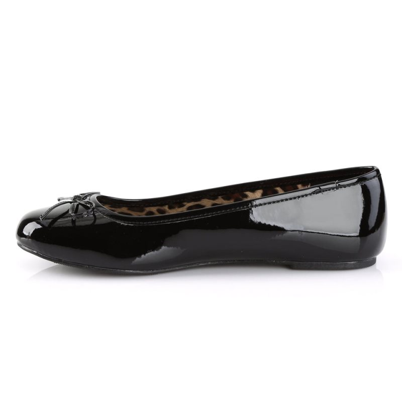 Pleaser Anna-01 Women's Ballet Flats Black | NZ IPXAHQ