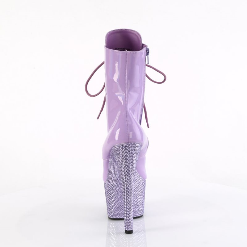 Pleaser Bejeweled-1020-7 Women's Heels Boots Purple | NZ LMVWUO