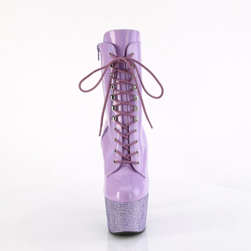 Pleaser Bejeweled-1020-7 Women's Heels Boots Purple | NZ LMVWUO