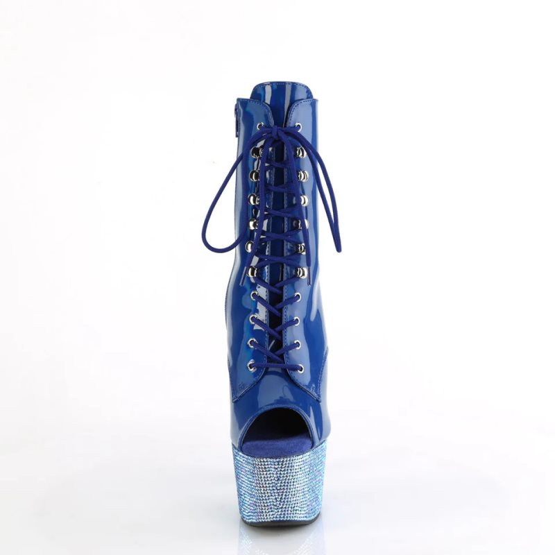 Pleaser Bejeweled-1021-7 Women's Heels Boots Blue | NZ KQZXPB