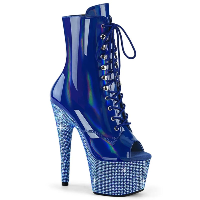 Pleaser Bejeweled-1021-7 Women\'s Heels Boots Blue | NZ KQZXPB