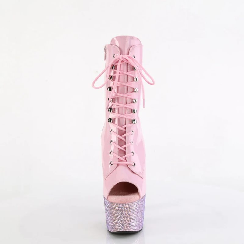 Pleaser Bejeweled-1021-7 Women's Heels Boots Pink | NZ LTSDHW