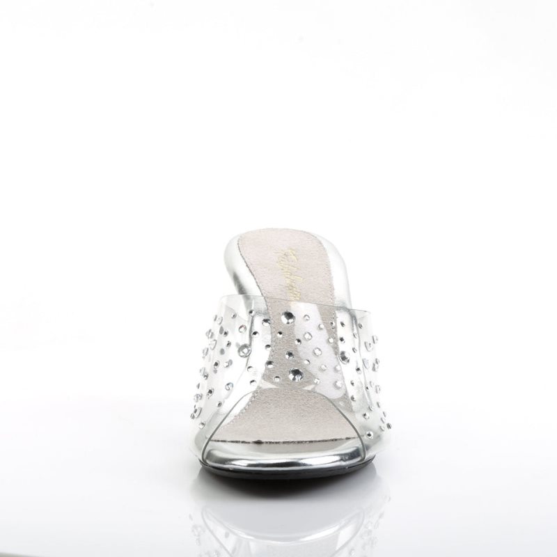 Pleaser Belle-301RS Women's Slides Clear | NZ IZNSTB