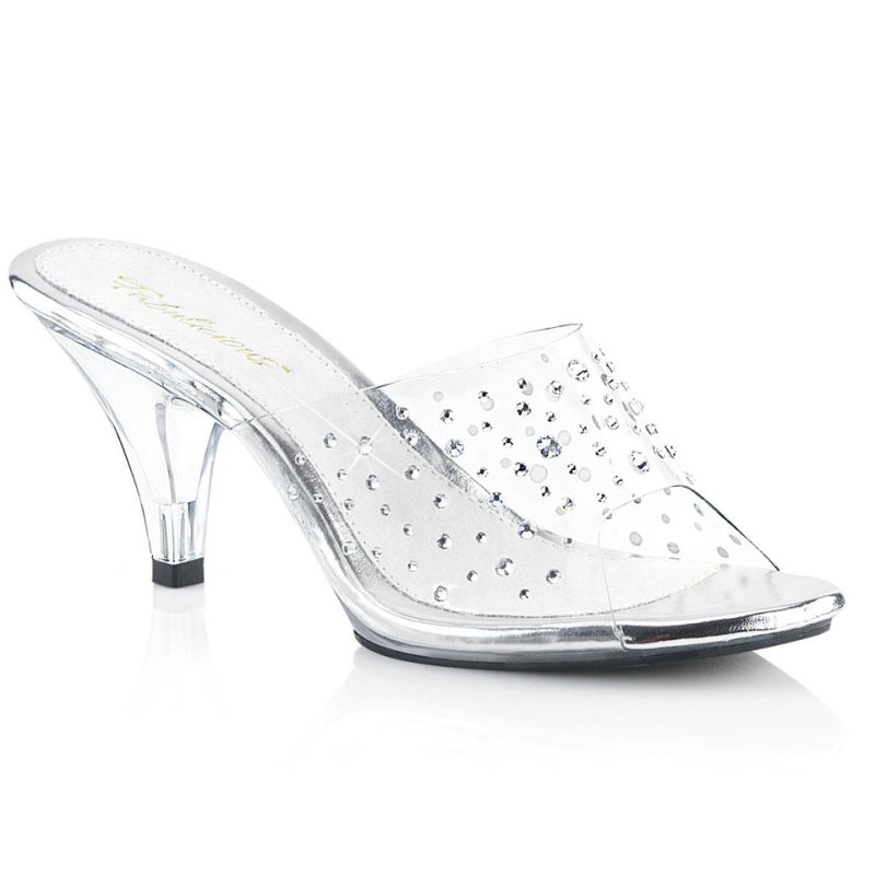 Pleaser Belle-301RS Women\'s Slides Clear | NZ IZNSTB