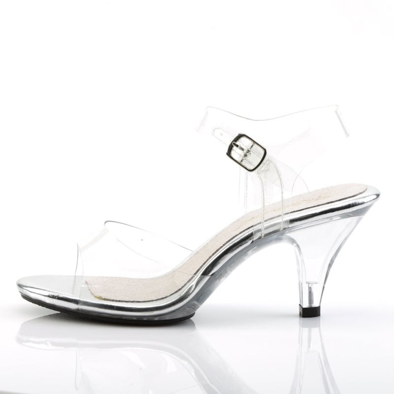 Pleaser Belle-308 Women's Heels Sandals Clear | NZ IGDHVK