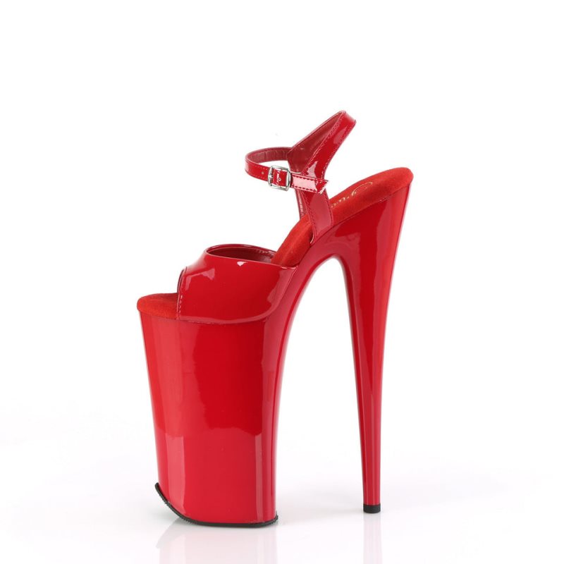 Pleaser Beyond-009 Women's Platform Heels Sandals Red | NZ SVQPFU