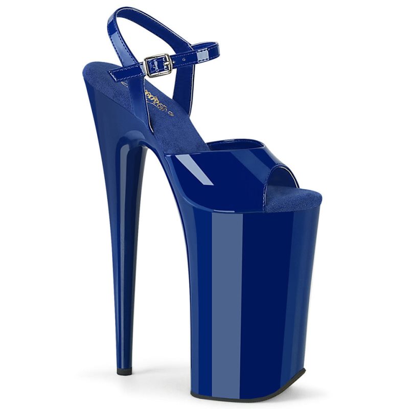 Pleaser Beyond-009 Women\'s Platform Heels Sandals Blue | NZ AXSPCE