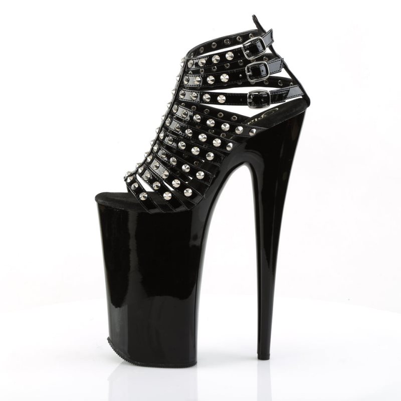 Pleaser Beyond-093 Women's Platform Heels Sandals Black | NZ VHGFBO