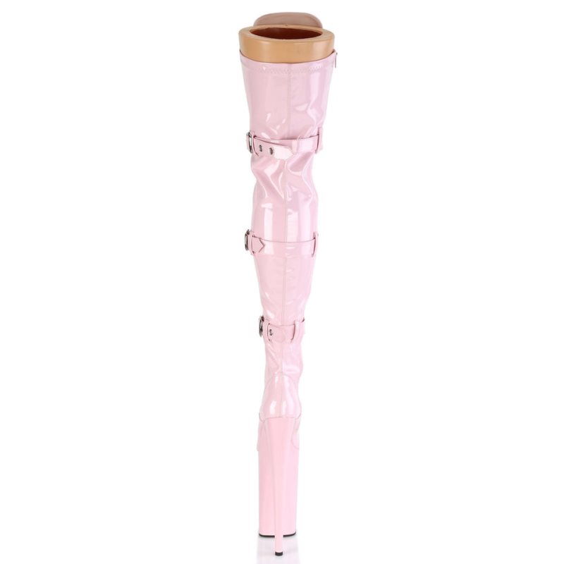 Pleaser Beyond-3028 Women's Thigh High Boots Pink | NZ VHGAFQ