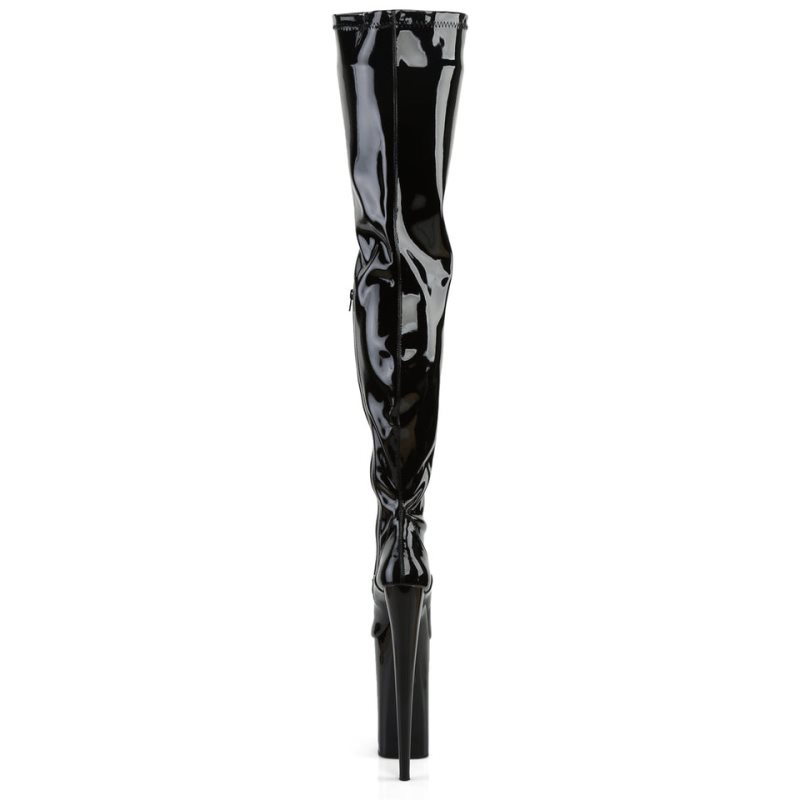 Pleaser Beyond-4000 Women's Thigh High Boots Black | NZ IZNMAG