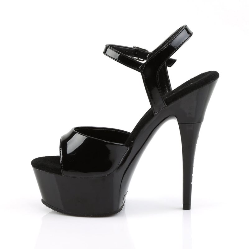 Pleaser Captiva-609 Women's Platform Heels Sandals Black | NZ MHGWVZ