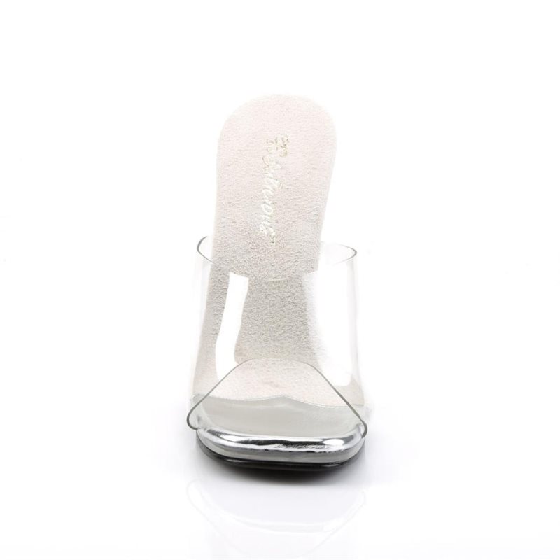 Pleaser Chic-01 Women's Slides Clear | NZ OUIFNJ