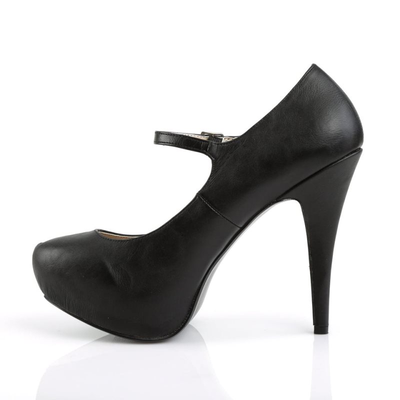 Pleaser Chloe-02 Vegan Leather Women's Pumps Black | NZ MQDJKW