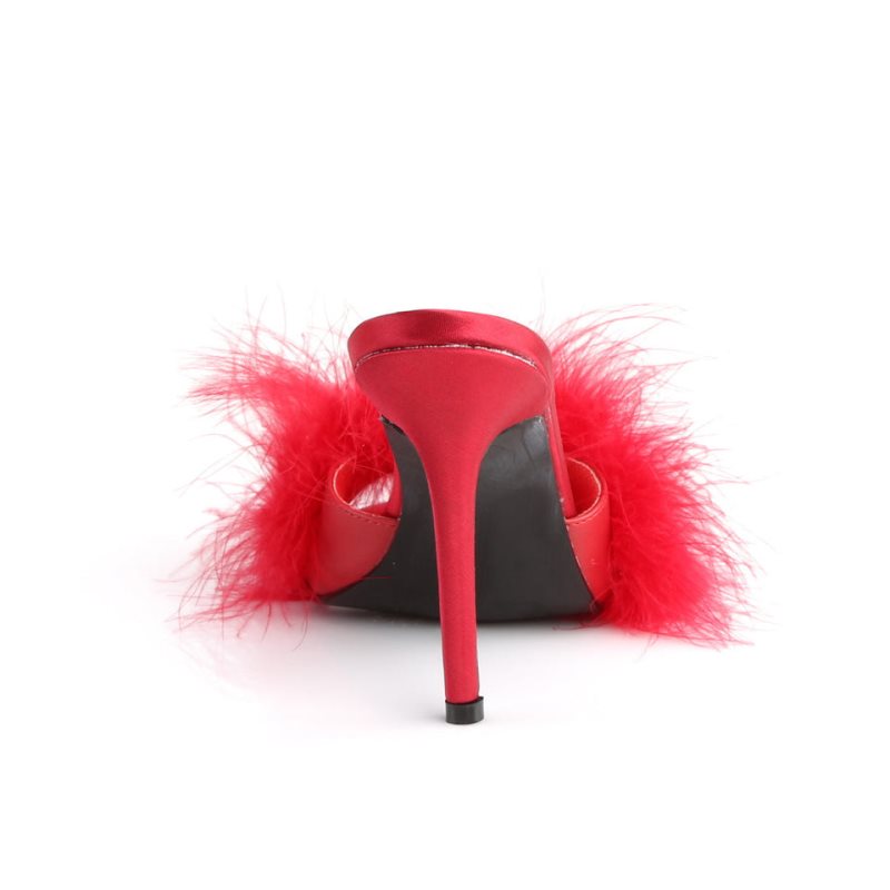 Pleaser Classique-01F Women's Slides Red | NZ ITCUDL