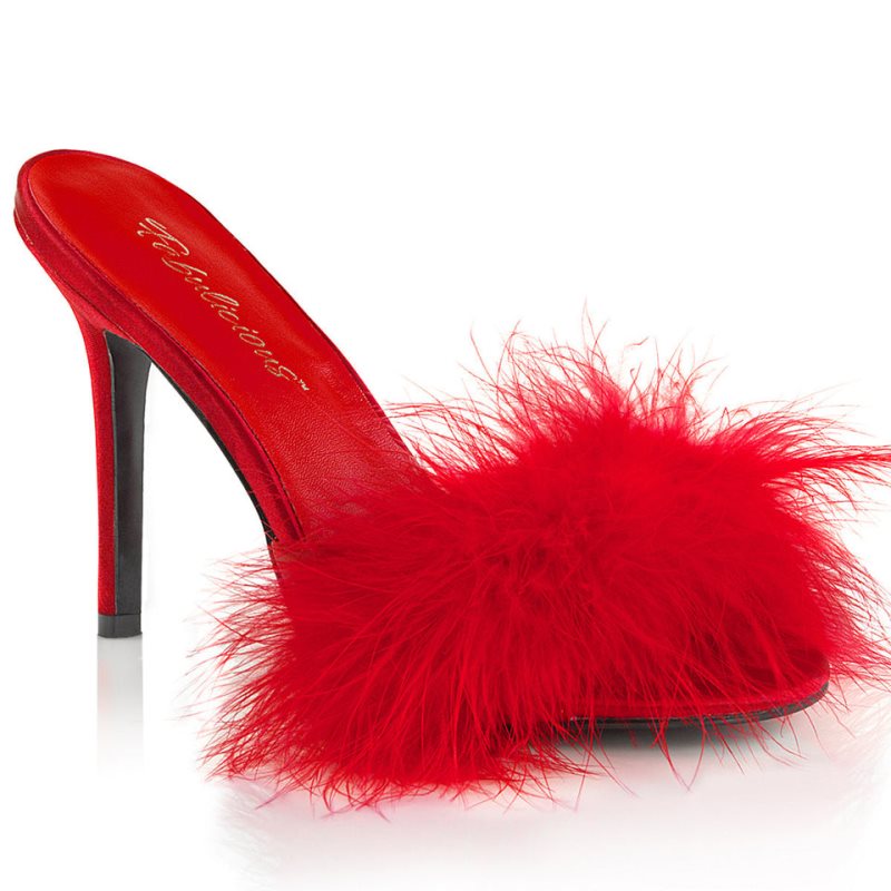 Pleaser Classique-01F Women\'s Slides Red | NZ ITCUDL