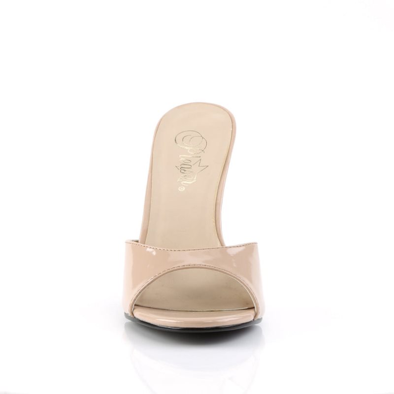 Pleaser Classique-01 Women's Slides Beige | NZ CTMSDA