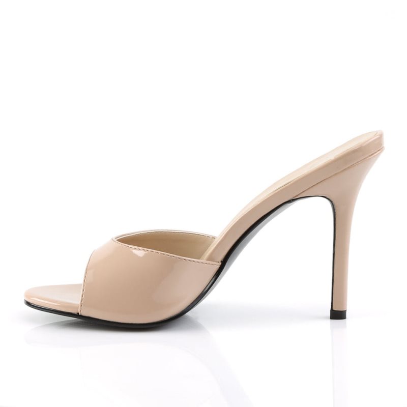 Pleaser Classique-01 Women's Slides Beige | NZ CTMSDA