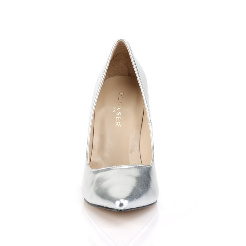 Pleaser Classique-20 Women's Pumps Silver Metal | NZ LTPJYN