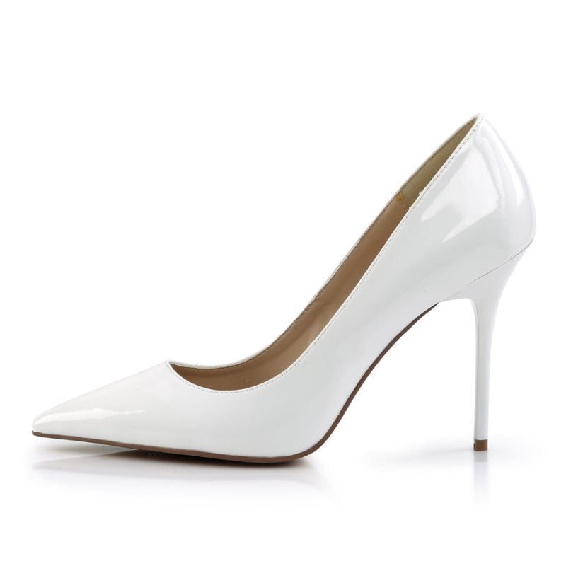 Pleaser Classique-20 Women's Pumps White | NZ ZSDRGH