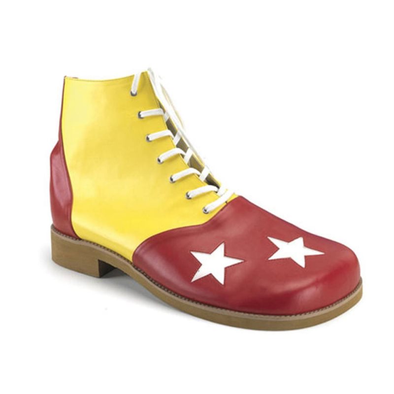 Pleaser Clown-02 Women\'s Ankle Boots Yellow / Red | NZ MUYTEV