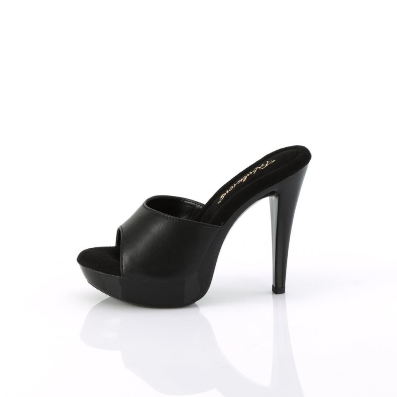 Pleaser Cocktail-501L Women's Platform Slides Black | NZ VNXEIZ