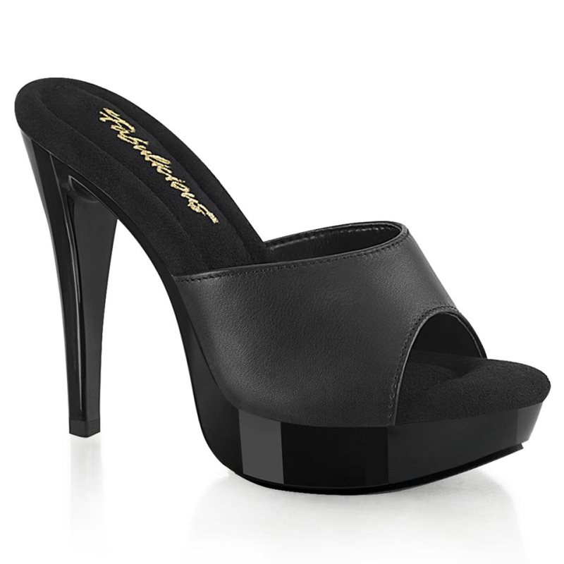 Pleaser Cocktail-501L Women\'s Platform Slides Black | NZ VNXEIZ