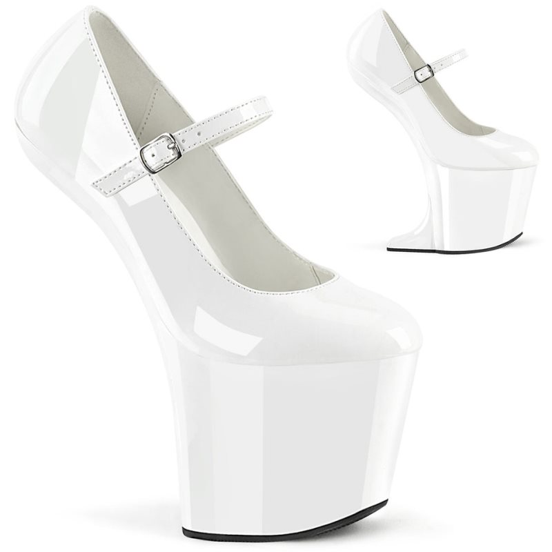 Pleaser Craze-880 Women\'s Pumps White | NZ FHQMAP