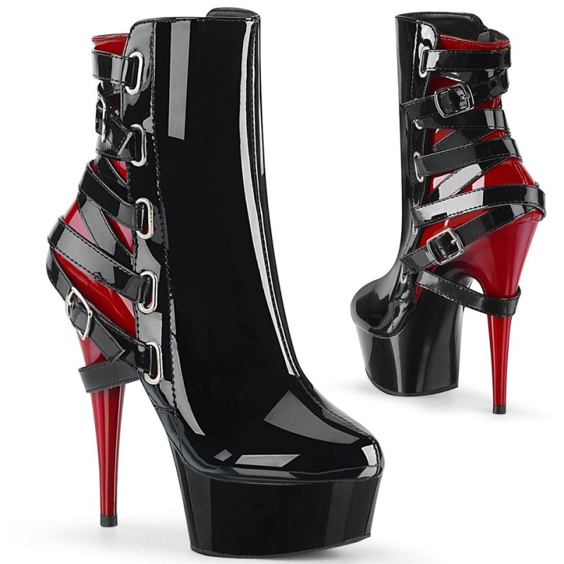 Pleaser Delight-1012 Women\'s Heels Boots Red | NZ DNXPTY